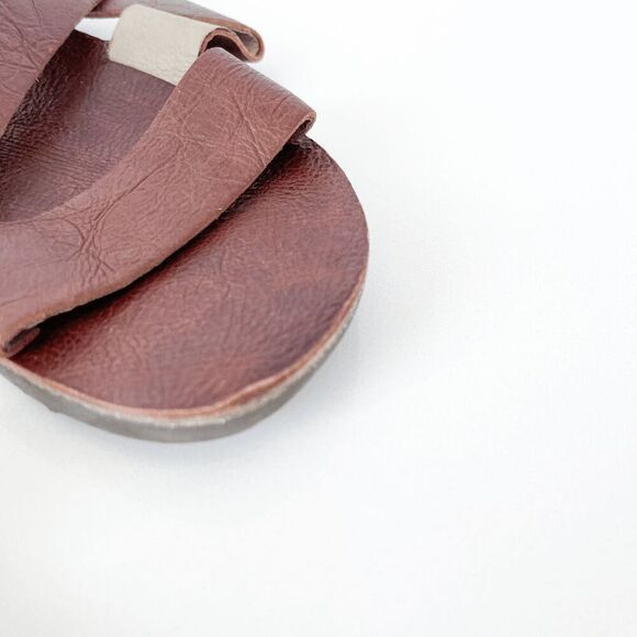 FLY London Womens Ankle Strap Criss Cross Flat Sandals Brown Size 36 - Picture 5 of 7